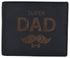Super Dad Mens RFID Blocking Leather Bifold Wallet Father's Day gift /53HTC Super Dad